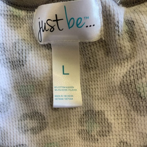 Leopard Print Long Sleeve Extra Long Waffle Shirt - Picture 8 of 8